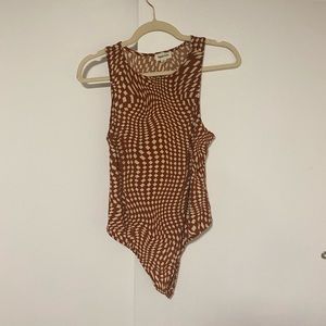 Nordstrom Open Edit Checker Bodysuit